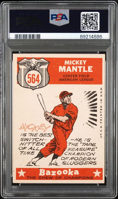 Mickey Mantle 1959 Topps All Star #564 PSA 6
