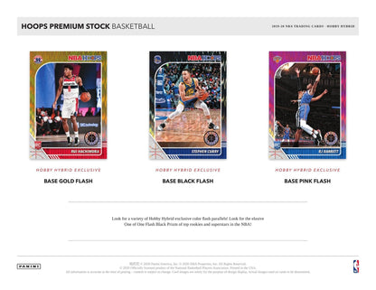 2019-20 Panini NBA Hoops Premium Stock Basketball Hobby Hybrid 20 Box Case