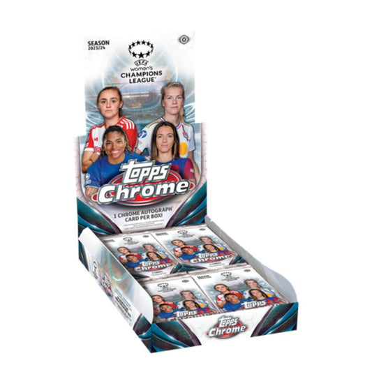 2023-24 Topps Chrome UEFA Women's Champions League Soccer Hobby 12 Box Case