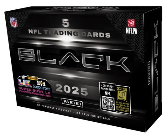 2025 Panini Black Football Hobby 12 Box Case