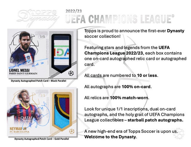 2022-23 Topps Dynasty UEFA Champion's League Soccer Hobby Box