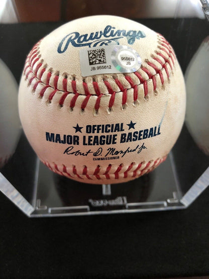 Victor Robles MLB Debut Signed Game Used Baseball 9/7/17 Phillies at Nationals