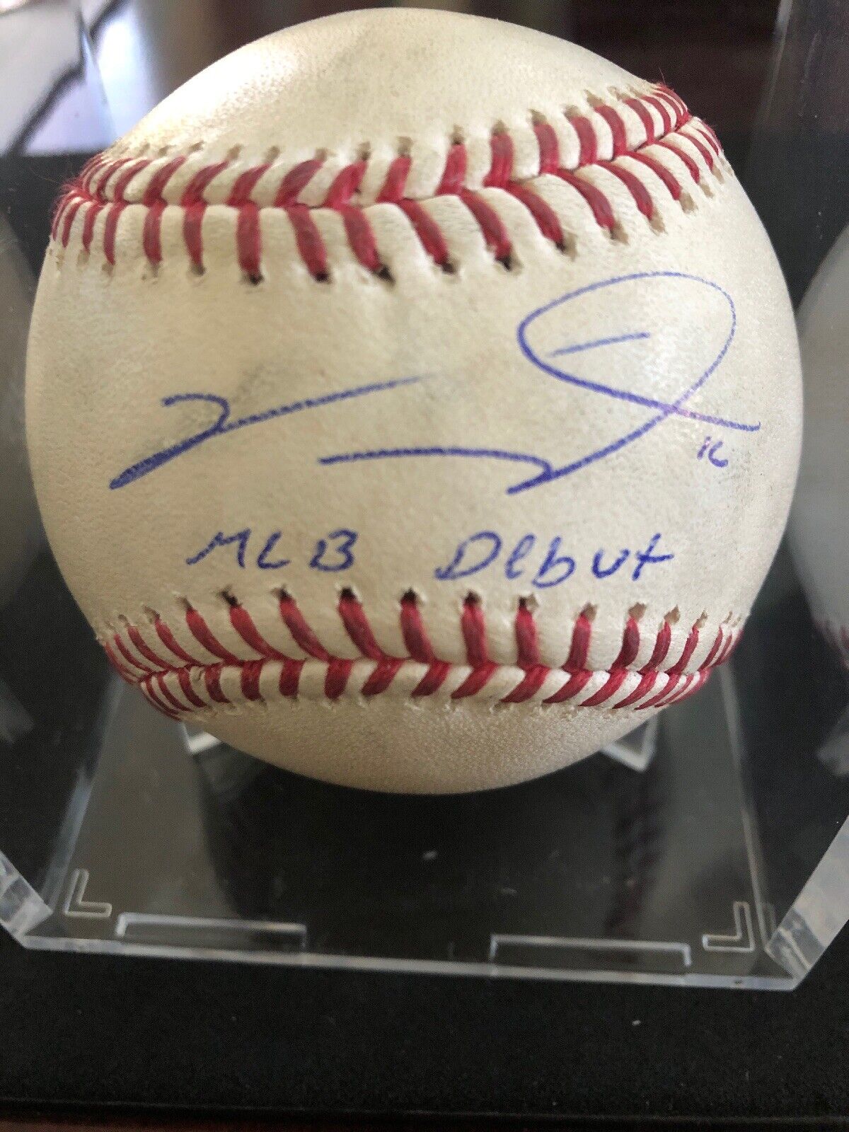 Victor Robles MLB Debut Signed Game Used Baseball 9/7/17 Phillies at Nationals