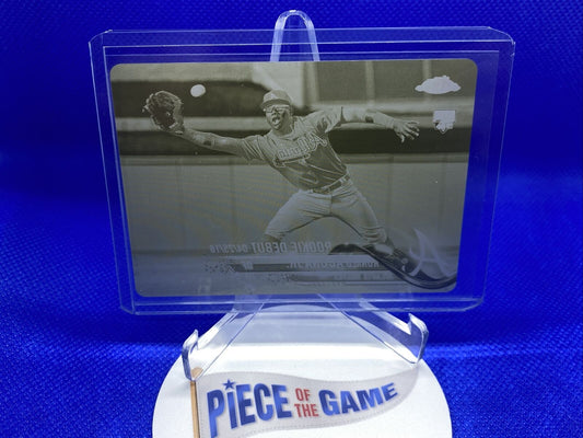 2018 Topps Holiday Yellow Printing Plate Ronald Acuna Jr. 1/1 RAW