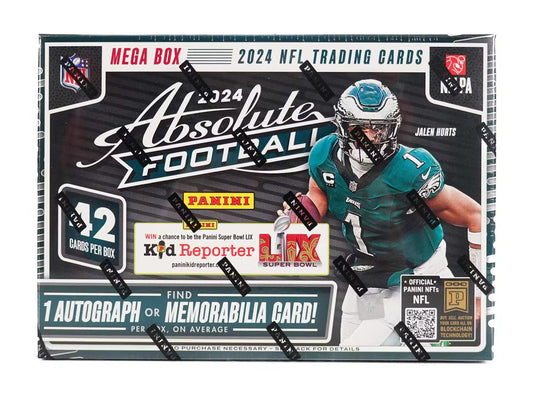 2024 Panini Absolute Football Hobby Mega 20 Box Case (Teal Parallels)
