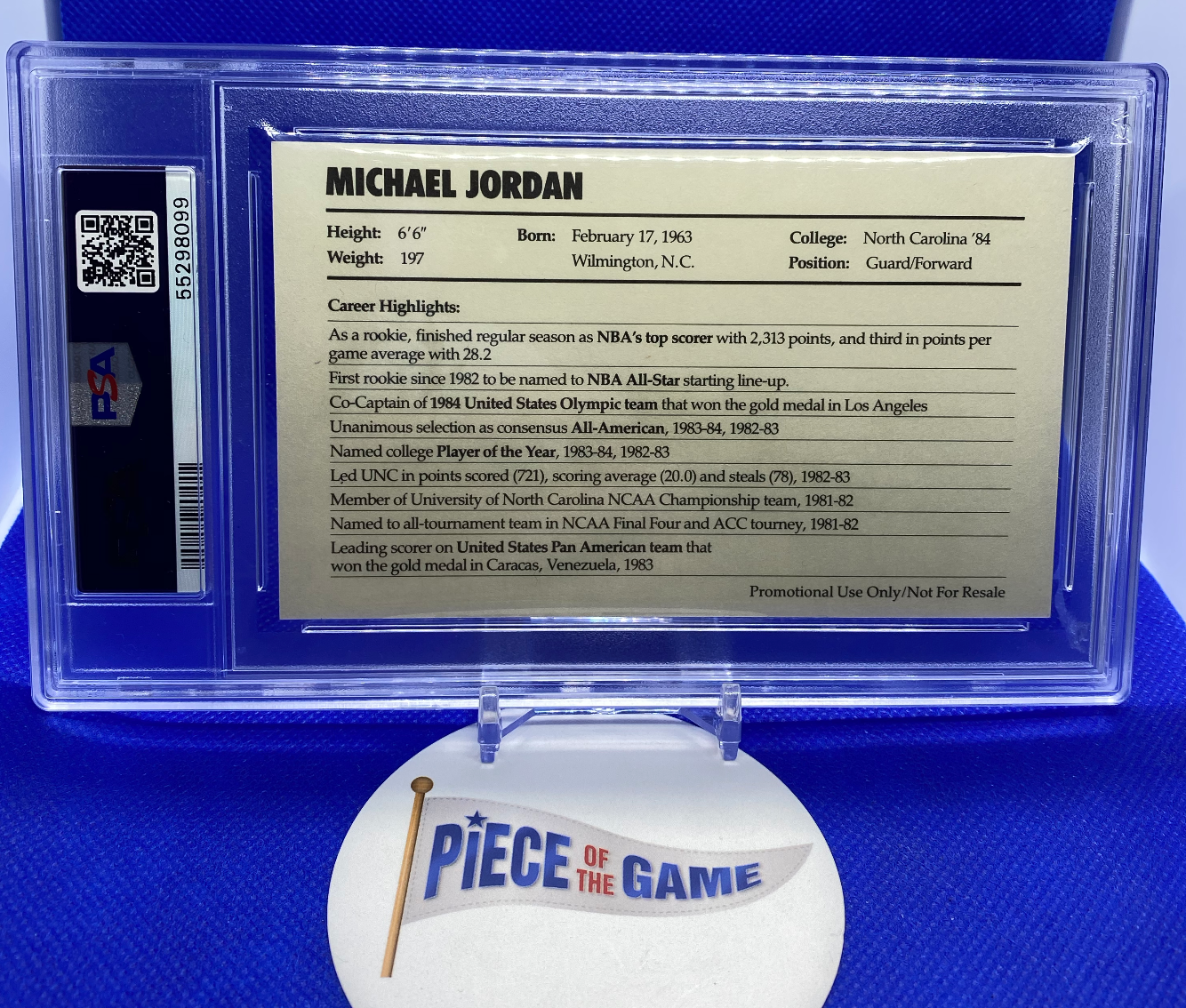 1985 Nike Promo Michael Jordan PSA 8