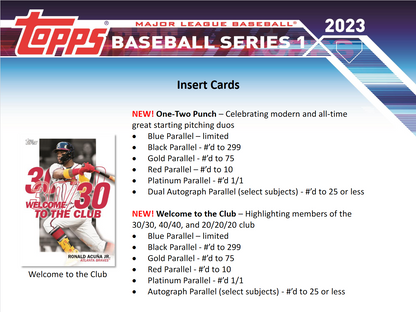 2023 Topps Series 1 Baseball Jumbo 6 Box Case