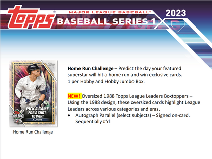 2023 Topps Series 1 Baseball Jumbo 6 Box Case