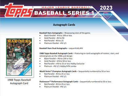 2023 Topps Series 1 Baseball Jumbo 6 Box Case