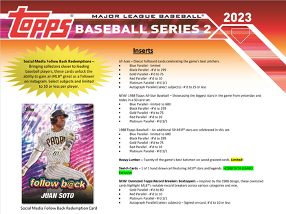 2023 Topps Series 2 Baseball Jumbo 6 Box Case