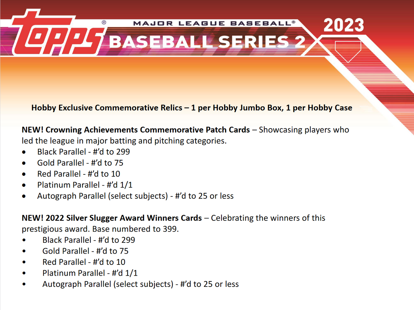 2023 Topps Series 2 Baseball Hobby 12 Box Case
