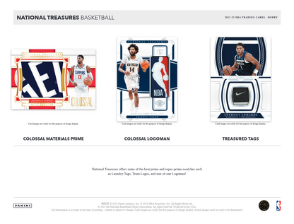2022-23 Panini National Treasures Basketball Hobby 4 Box Case