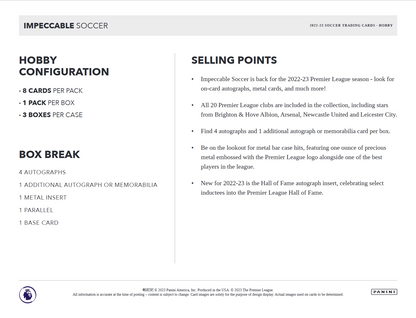 2022-23 Panini Impeccable Soccer Hobby Box