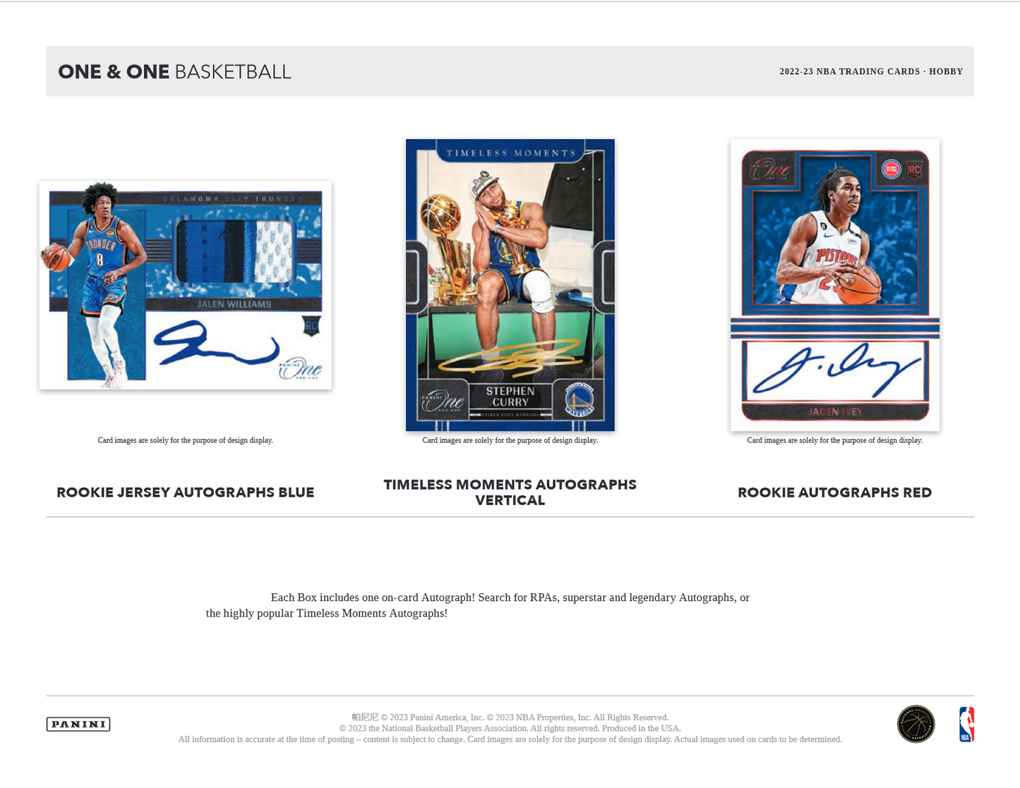 2022-23 Panini One & One Basketball Hobby 10 Box Case