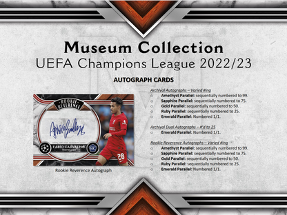 2022-23 Topps UEFA Champions League Museum Collection Soccer 12 Box Case