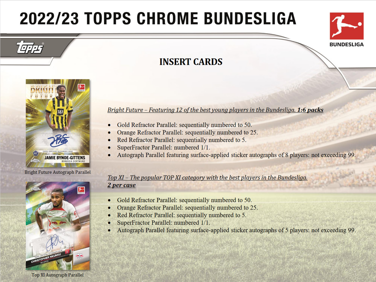 2022-23 Topps Chrome Bundesliga Soccer Hobby 12 Box Case
