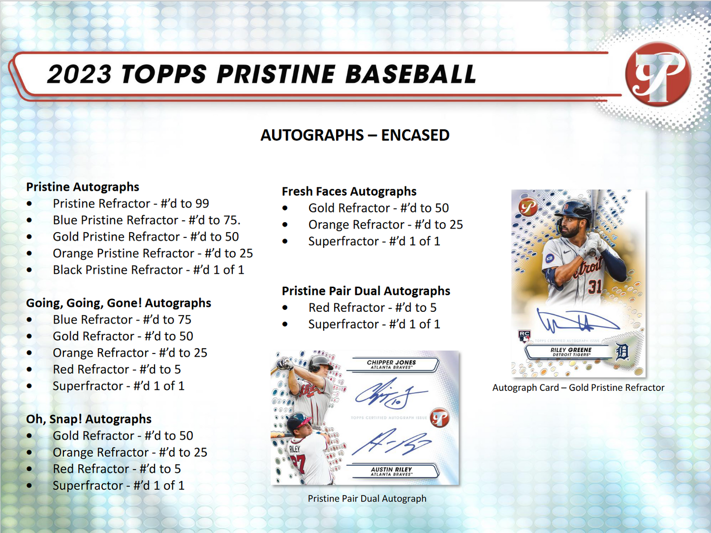 2023 Topps Pristine Baseball Hobby 8 Box Case