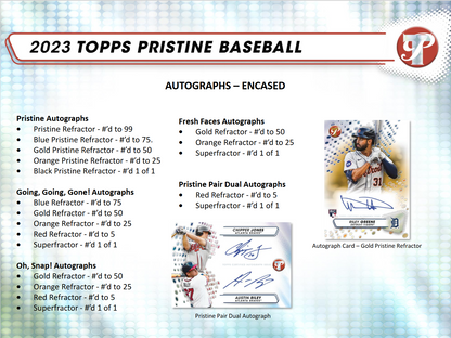 2023 Topps Pristine Baseball Hobby 8 Box Case