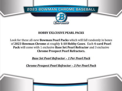 2023 Bowman Chrome Baseball Hobby 12 Box Case