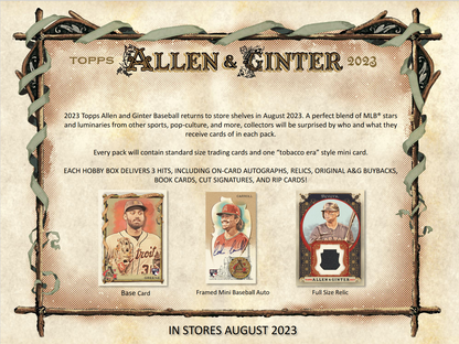 2023 Topps Allen & Ginter Baseball Hobby 12 Box Case