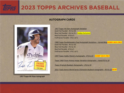 2023 Topps Archives Baseball Hobby 10 Box Case