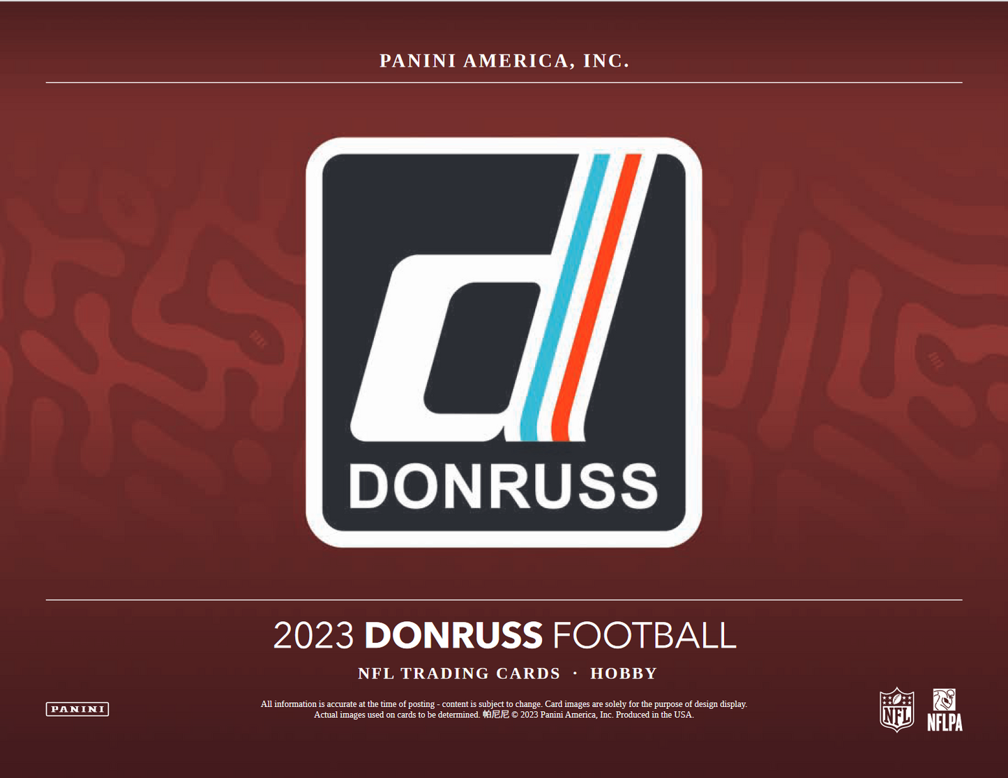 2023 Panini Donruss Football Hobby 18 Box Case