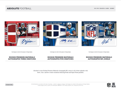 2023 Panini Absolute Football Hobby 12 Box Case