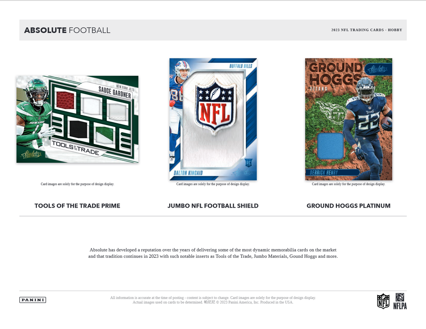 2023 Panini Absolute Football Hobby 12 Box Case
