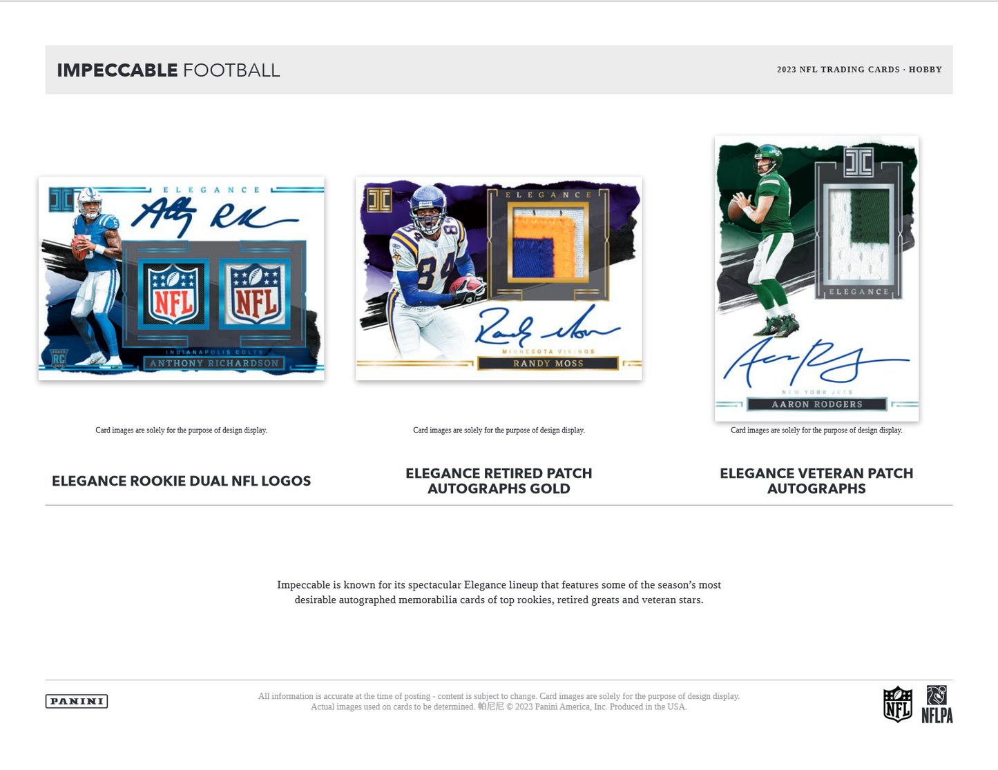 2023 Panini Impeccable Football Hobby 3 Box Case