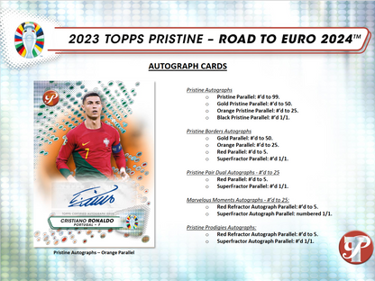 2023 Topps Pristine Road To Euro 2024 Soccer Hobby 8 Box Case