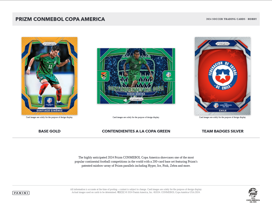 2023-24 Panini Prizm COPA America Soccer Hobby 12 Box Case