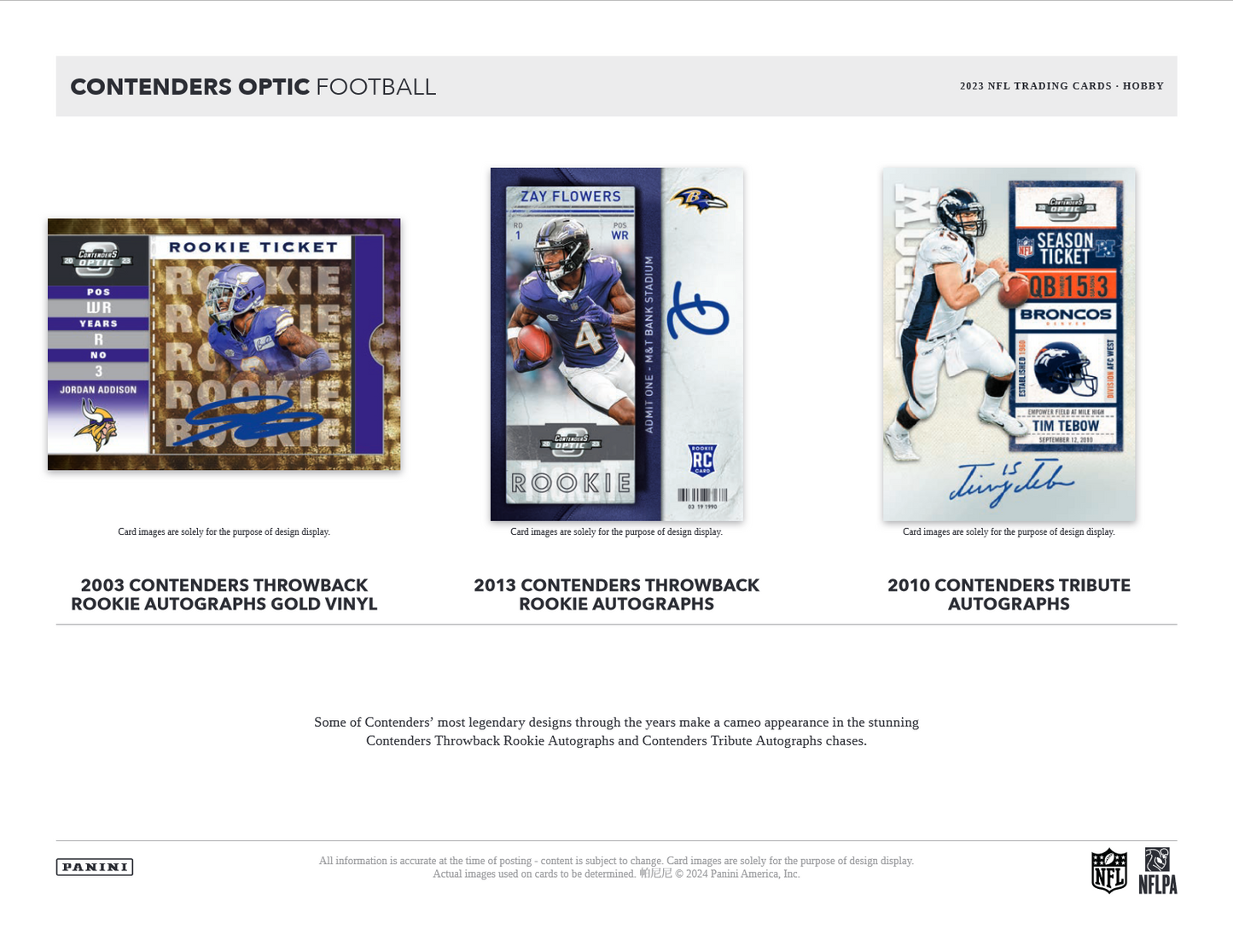 2023 Panini Contenders Optic Football Hobby 20 Box Case