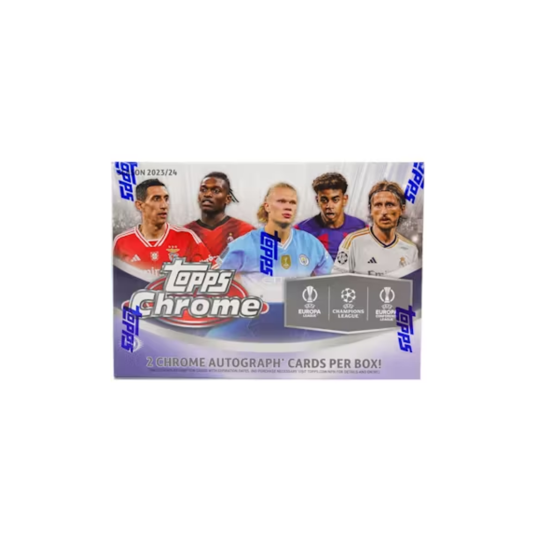 2023-24 Topps UEFA Club Competitions Chrome Soccer Breaker's Delight 12 Box Case