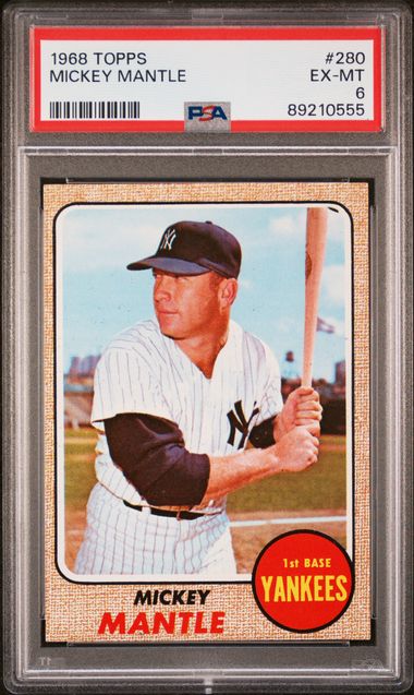 Mickey Mantle 1968 Topps #280 PSA 6