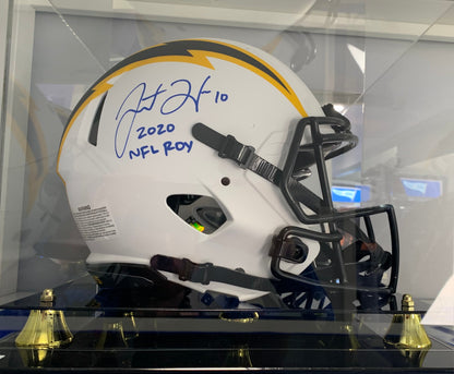 Justin Herbert Autographed Chargers Lunar Eclipse Authentic Full-Size Football Helmet - ROY Inscribed