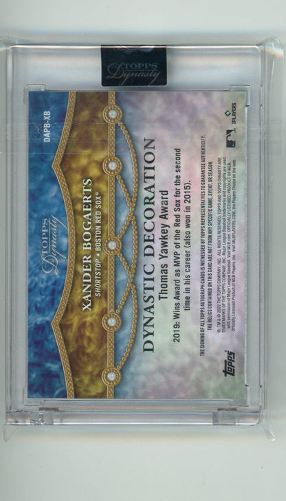 Xander Bogaerts 2022 Topps Dynasty Dynastic Decoration relic autograph #'d 1/5