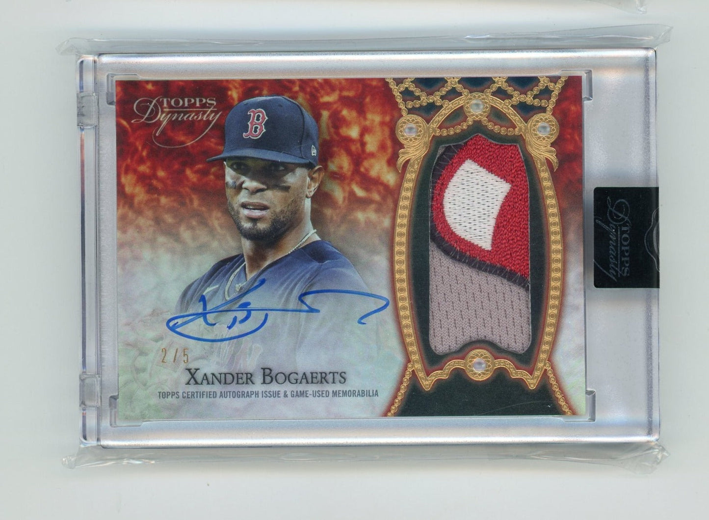 Xander Bogaerts 2022 Topps Dynasty Dynastic Deed relic autograph #'d 2/5
