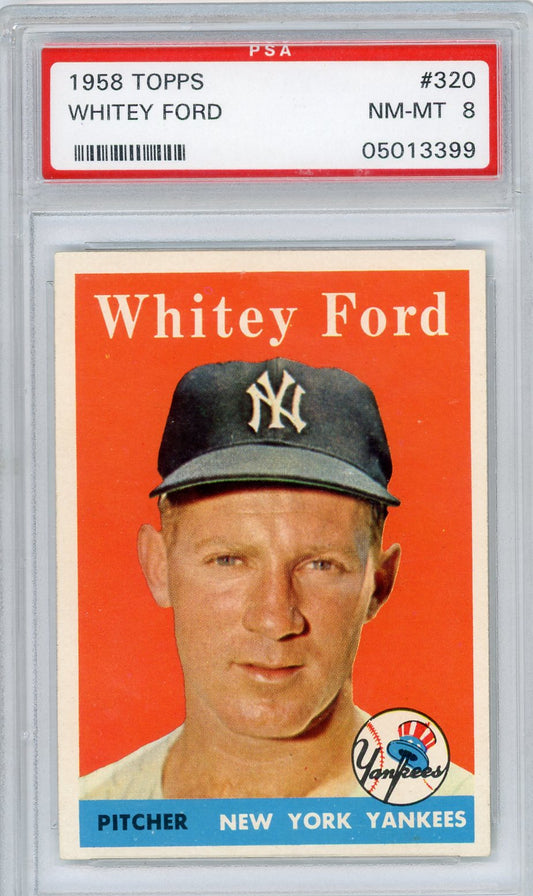 Whitey Ford 1958 Topps #320 PSA 8