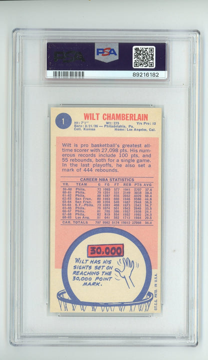 Wilt Chamberlain 1969 Topps #1 PSA 7