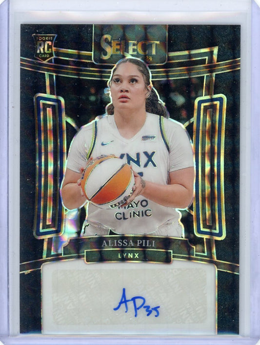 Alissa Pili 2024 Panini Select WNBA Black Prizm autograph rookie card #'d 1/1