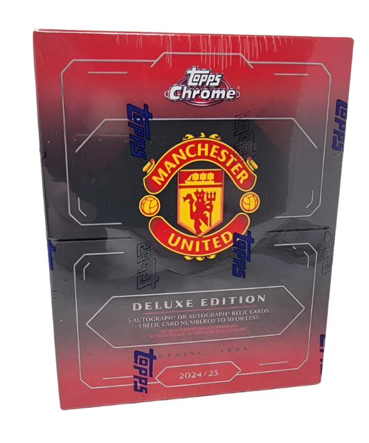 2024-25 Topps Chrome Manchester United Soccer Deluxe Edition Hobby Case